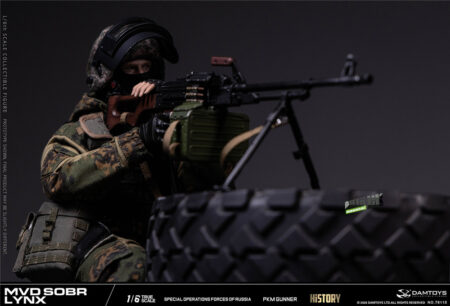 DAMTOYS推出俄罗斯联邦内务部 “山猫” 特种部队 PKM 机枪兵 1/6兵人